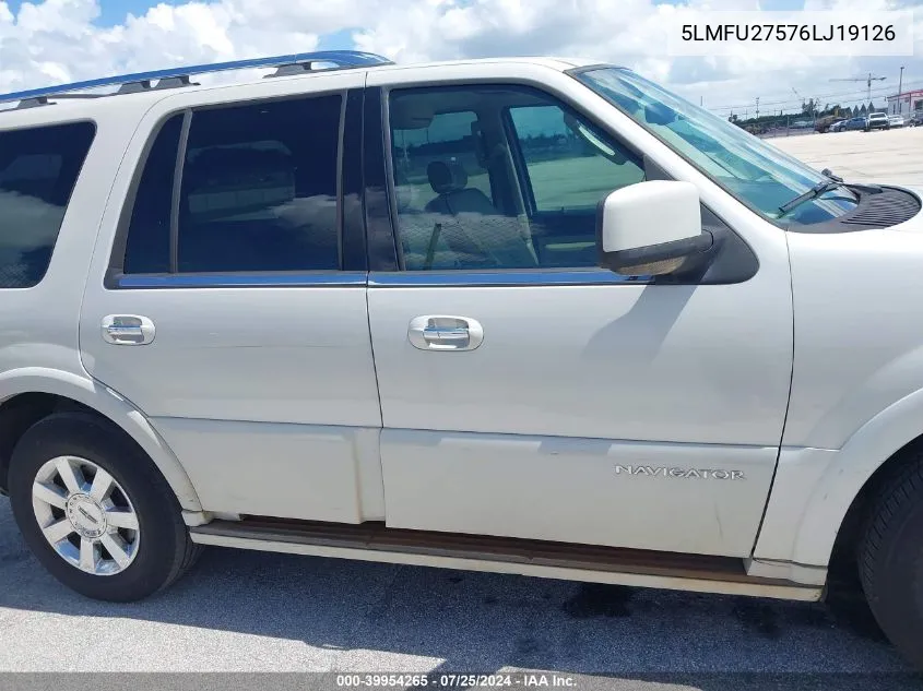 5LMFU27576LJ19126 2006 Lincoln Navigator