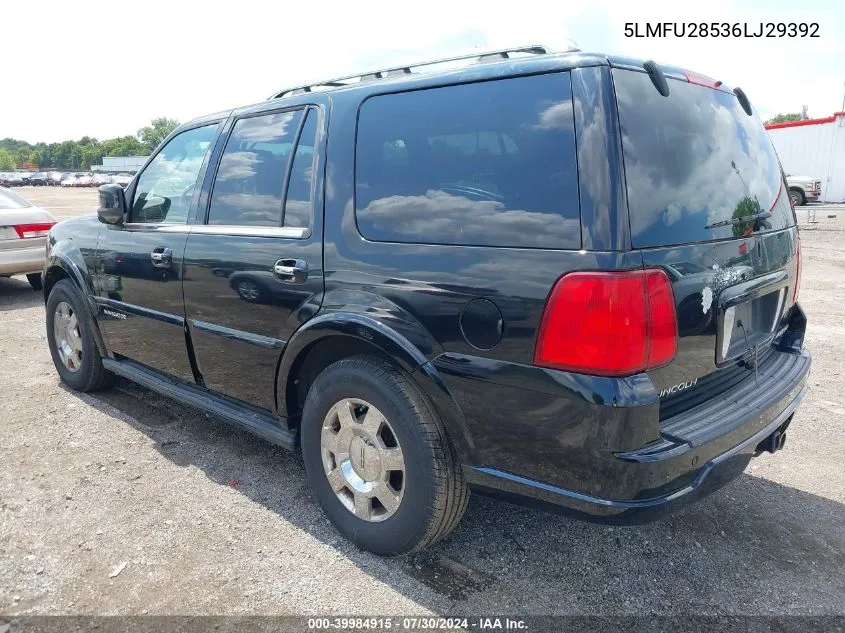 2006 Lincoln Navigator Luxury/Ultimate VIN: 5LMFU28536LJ29392 Lot: 39984915