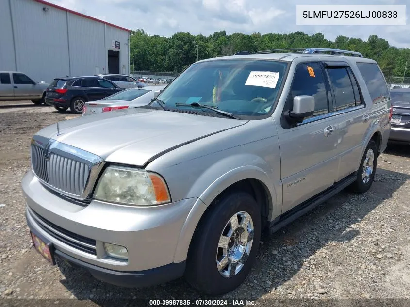 5LMFU27526LJ00838 2006 Lincoln Navigator Luxury/Ultimate