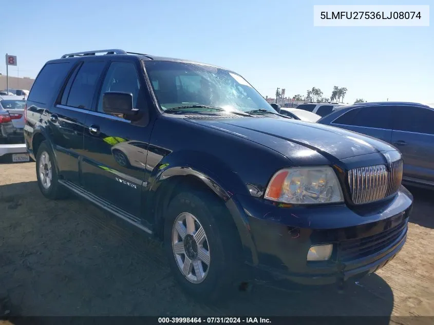 2006 Lincoln Navigator Luxury/Ultimate VIN: 5LMFU27536LJ08074 Lot: 39998464