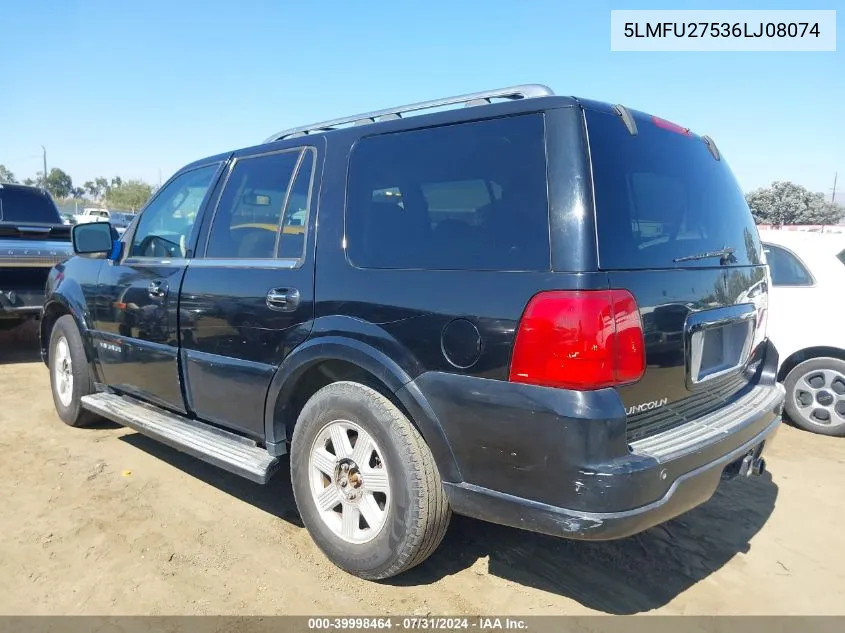 2006 Lincoln Navigator Luxury/Ultimate VIN: 5LMFU27536LJ08074 Lot: 39998464