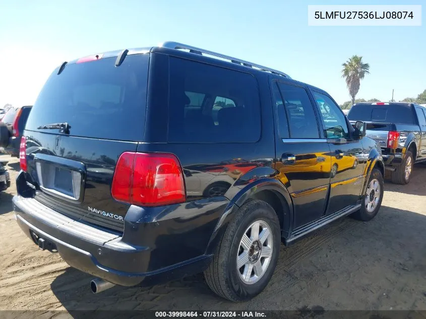 2006 Lincoln Navigator Luxury/Ultimate VIN: 5LMFU27536LJ08074 Lot: 39998464