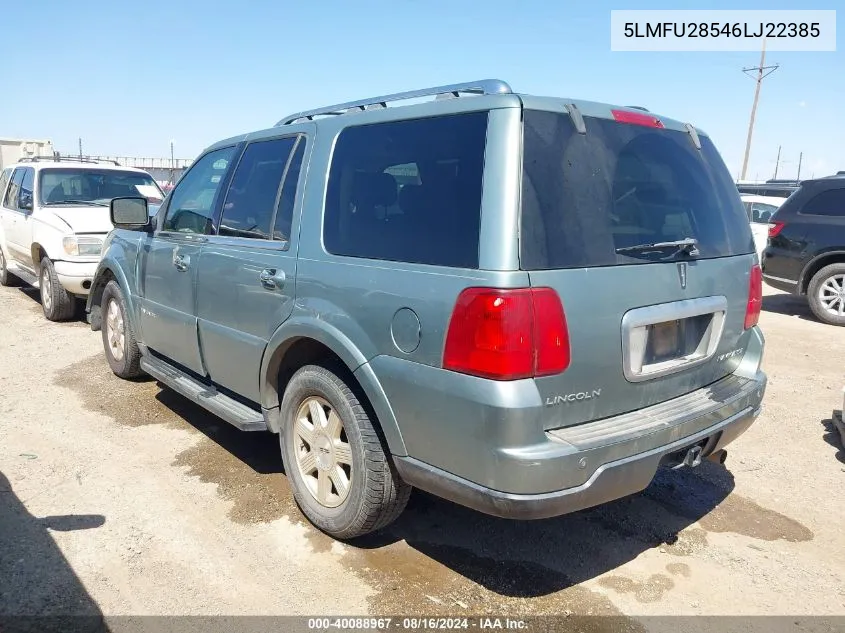 2006 Lincoln Navigator Luxury/Ultimate VIN: 5LMFU28546LJ22385 Lot: 40088967