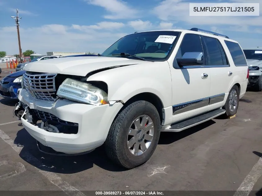 2007 Lincoln Navigator Ultimate VIN: 5LMFU27517LJ21505 Lot: 39589273