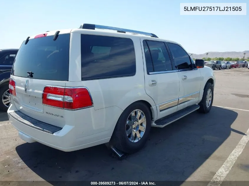 2007 Lincoln Navigator Ultimate VIN: 5LMFU27517LJ21505 Lot: 39589273