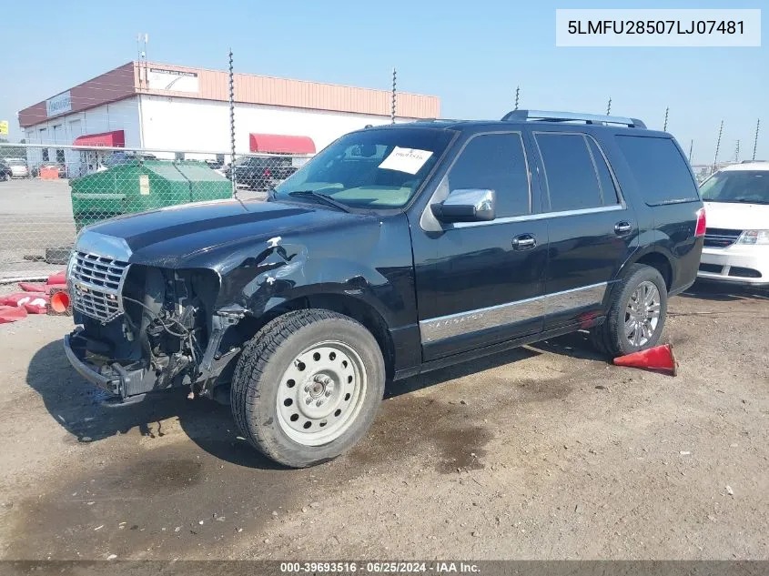 2007 Lincoln Navigator Ultimate VIN: 5LMFU28507LJ07481 Lot: 39693516