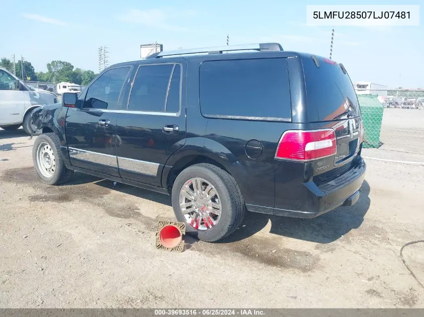 2007 Lincoln Navigator Ultimate VIN: 5LMFU28507LJ07481 Lot: 39693516