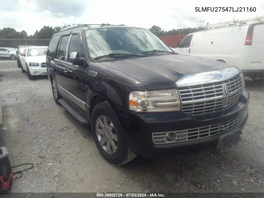 2007 Lincoln Navigator Ultimate VIN: 5LMFU27547LJ21160 Lot: 39802729