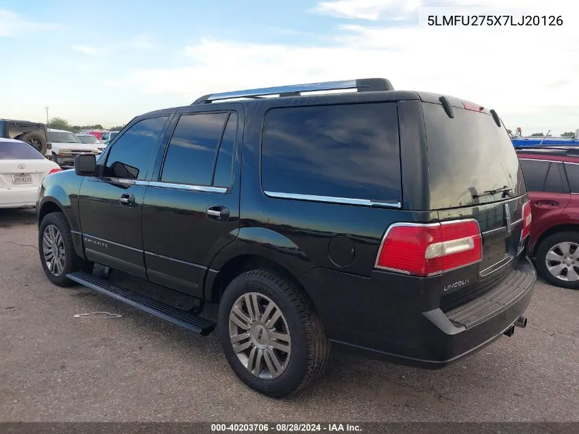 2007 Lincoln Navigator VIN: 5LMFU275X7LJ20126 Lot: 40203706