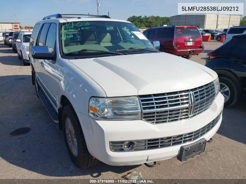 2008 Lincoln Navigator VIN: 5LMFU28538LJ09212 Lot: 37916995