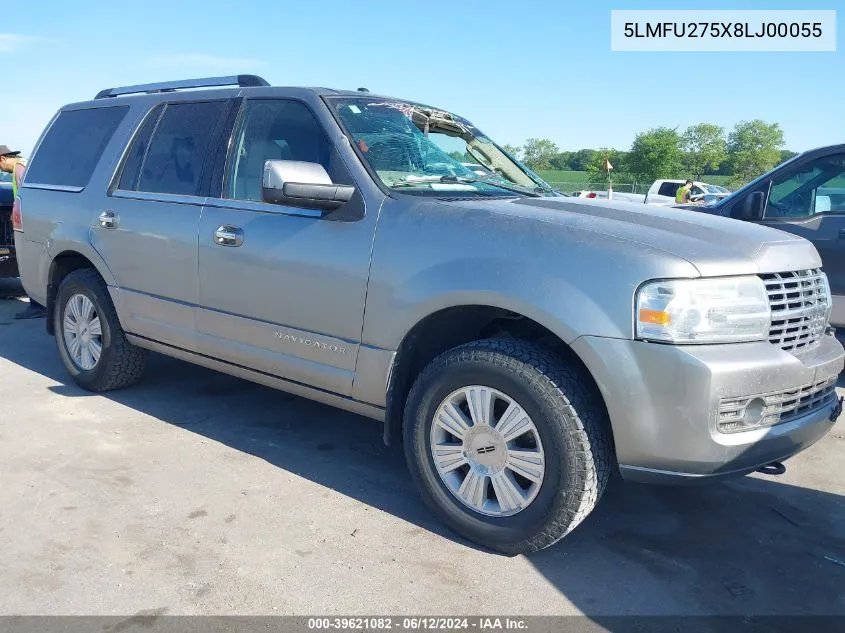 2008 Lincoln Navigator VIN: 5LMFU275X8LJ00055 Lot: 39621082