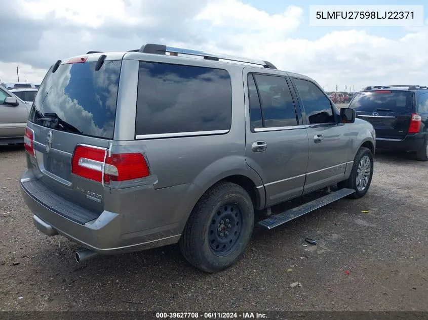 2008 Lincoln Navigator VIN: 5LMFU27598LJ22371 Lot: 39627708