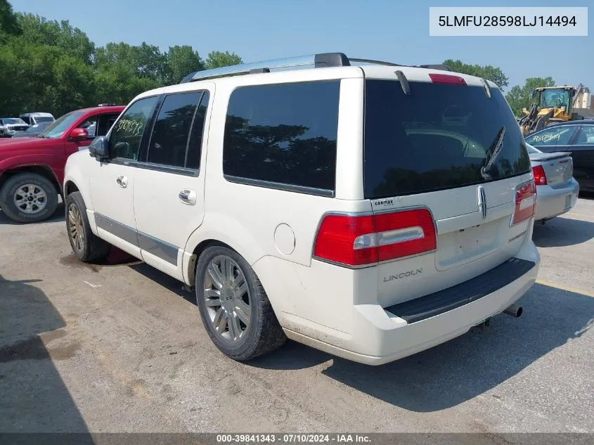 2008 Lincoln Navigator VIN: 5LMFU28598LJ14494 Lot: 39841343