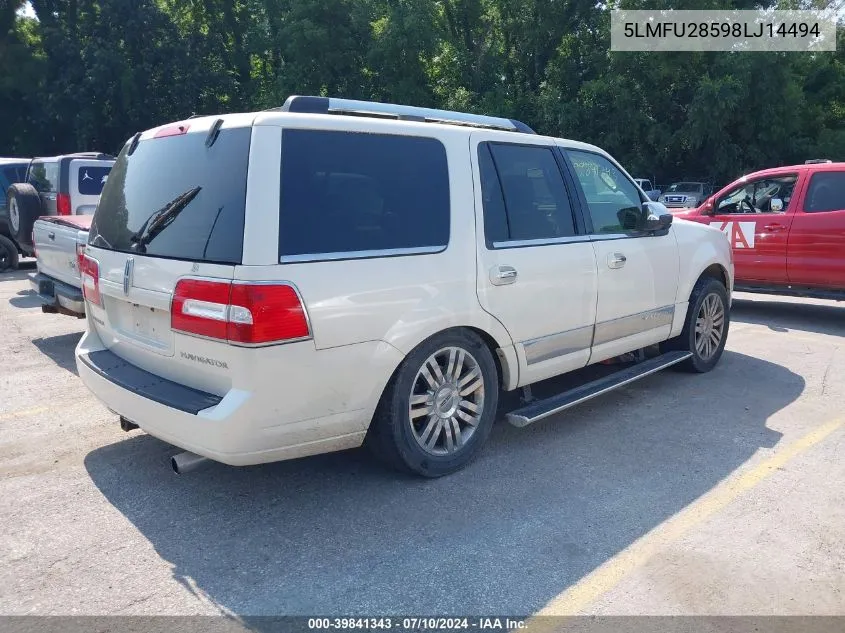 2008 Lincoln Navigator VIN: 5LMFU28598LJ14494 Lot: 39841343