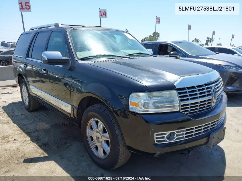 2008 Lincoln Navigator VIN: 5LMFU27538LJ21801 Lot: 39871625