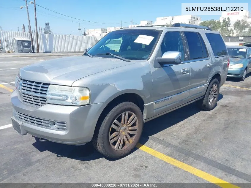 2008 Lincoln Navigator VIN: 5LMFU28538LJ12210 Lot: 40009228