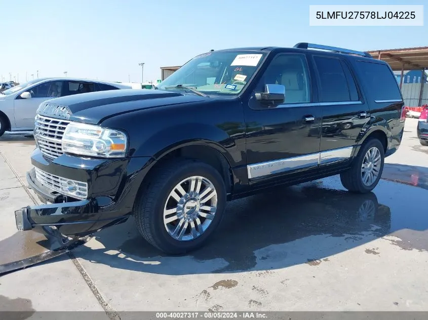 2008 Lincoln Navigator VIN: 5LMFU27578LJ04225 Lot: 40027317