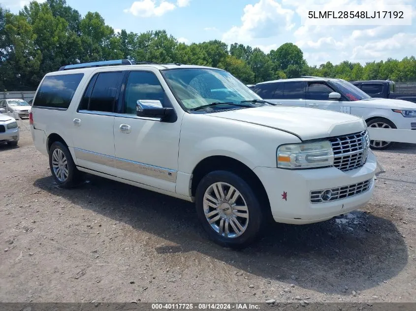 2008 Lincoln Navigator L VIN: 5LMFL28548LJ17192 Lot: 40117725