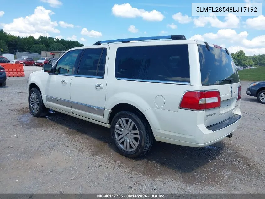 5LMFL28548LJ17192 2008 Lincoln Navigator L