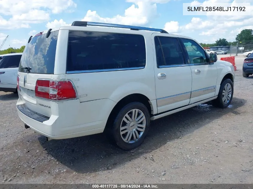 5LMFL28548LJ17192 2008 Lincoln Navigator L