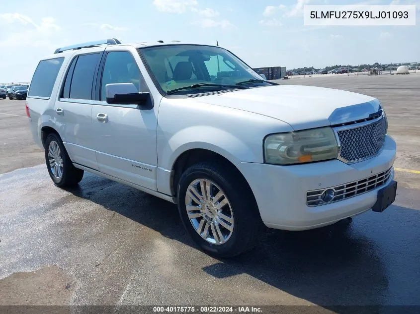 2009 Lincoln Navigator VIN: 5LMFU275X9LJ01093 Lot: 40175775