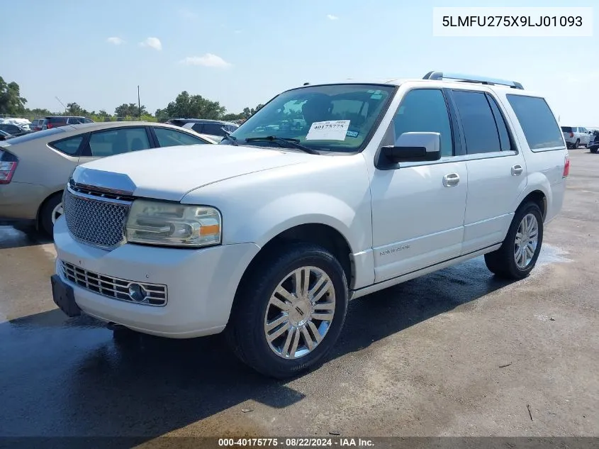 2009 Lincoln Navigator VIN: 5LMFU275X9LJ01093 Lot: 40175775