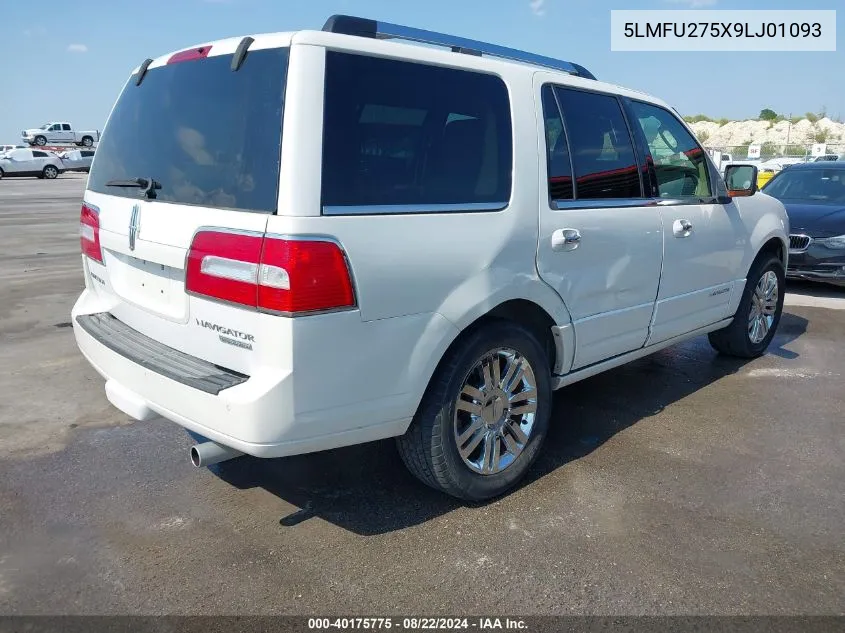 2009 Lincoln Navigator VIN: 5LMFU275X9LJ01093 Lot: 40175775