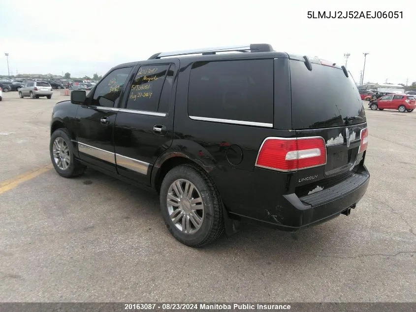 2010 Lincoln Navigator VIN: 5LMJJ2J52AEJ06051 Lot: 20163087