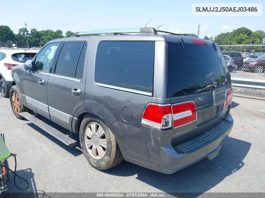 2010 Lincoln Navigator VIN: 5LMJJ2J50AEJ03486 Lot: 40005524