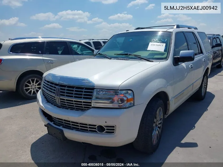 2010 Lincoln Navigator VIN: 5LMJJ2H5XAEJ00942 Lot: 40036015