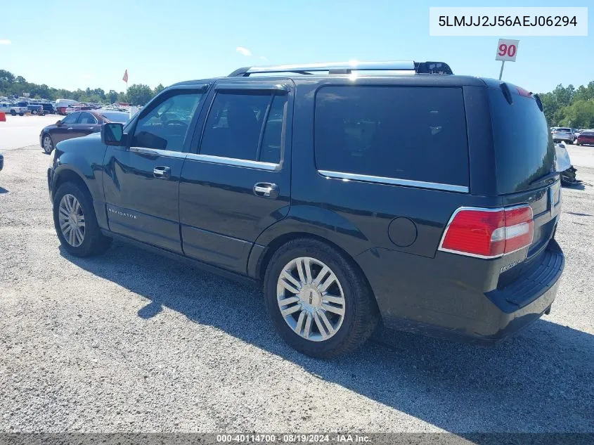 2010 Lincoln Navigator VIN: 5LMJJ2J56AEJ06294 Lot: 40114700