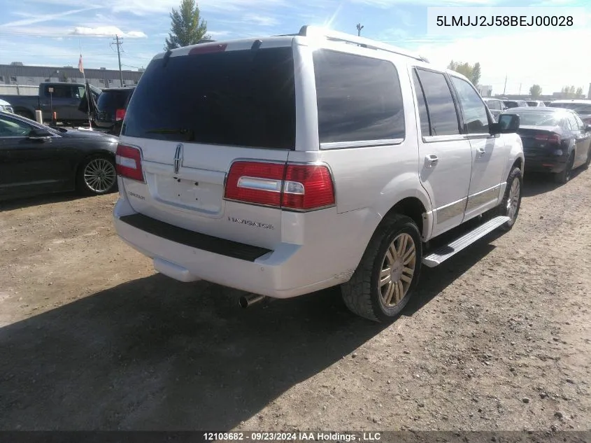 2011 Lincoln Navigator VIN: 5LMJJ2J58BEJ00028 Lot: 12103682