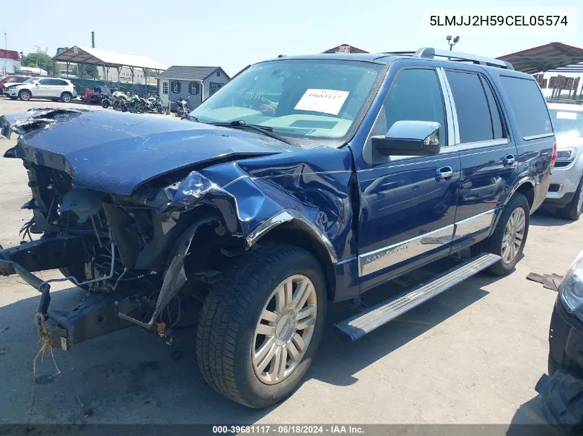 2012 Lincoln Navigator VIN: 5LMJJ2H59CEL05574 Lot: 39681117