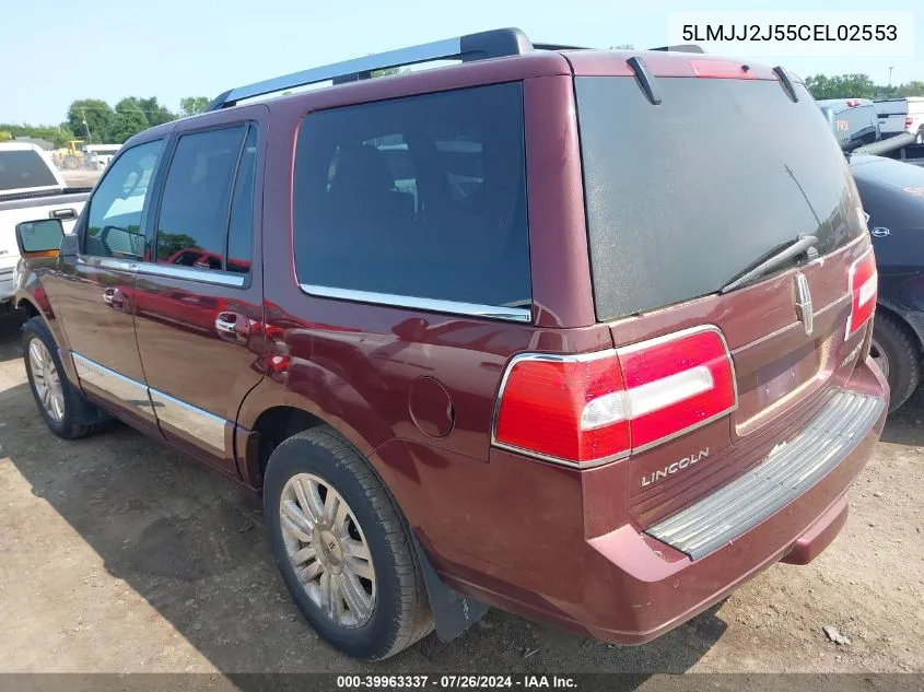 2012 Lincoln Navigator VIN: 5LMJJ2J55CEL02553 Lot: 39963337