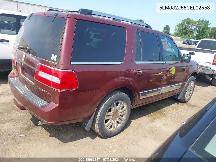 2012 Lincoln Navigator VIN: 5LMJJ2J55CEL02553 Lot: 39963337