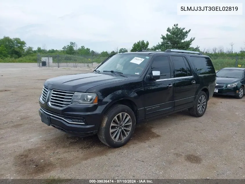 2016 Lincoln Navigator L L/Select VIN: 5LMJJ3JT3GEL02819 Lot: 39836474