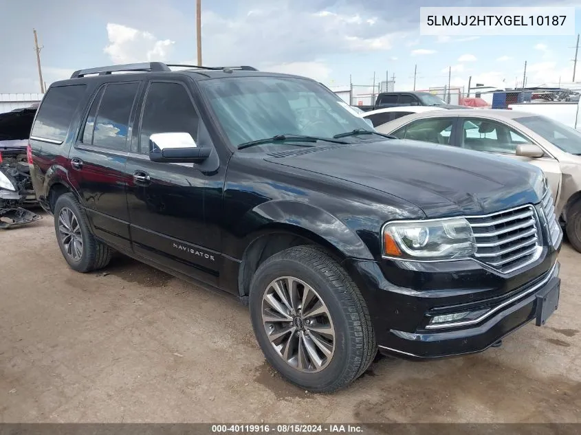 2016 Lincoln Navigator Select VIN: 5LMJJ2HTXGEL10187 Lot: 40119916