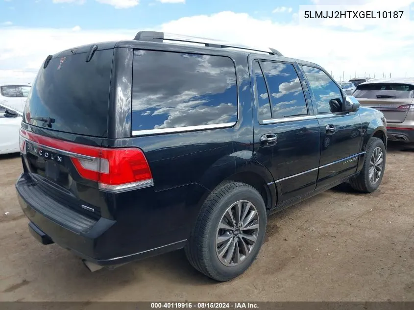 2016 Lincoln Navigator Select VIN: 5LMJJ2HTXGEL10187 Lot: 40119916