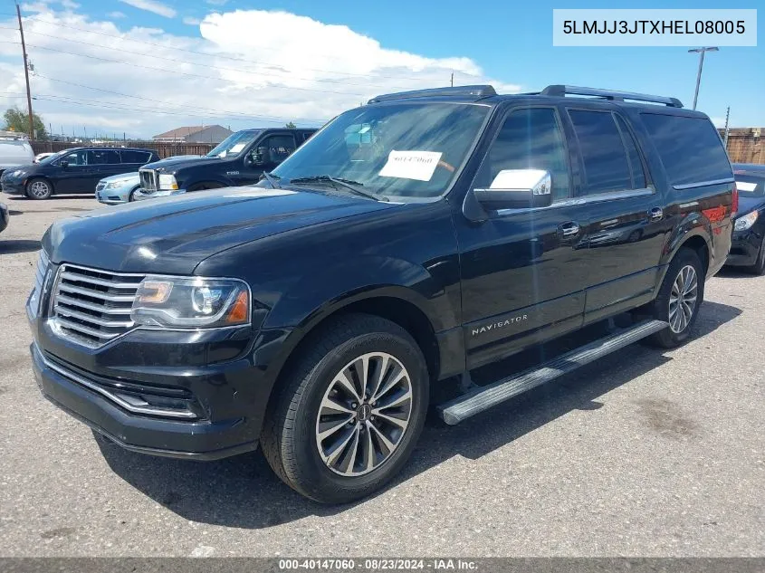 2017 Lincoln Navigator L Select VIN: 5LMJJ3JTXHEL08005 Lot: 40147060