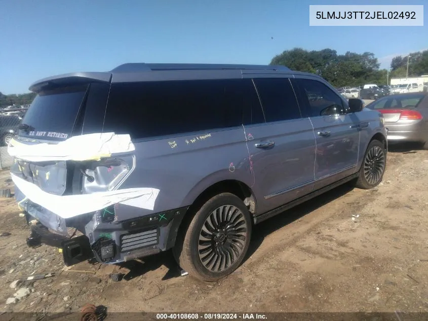 2018 Lincoln Navigator L Black Label VIN: 5LMJJ3TT2JEL02492 Lot: 40108608