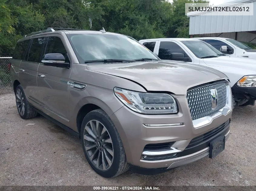 2019 Lincoln Navigator Select VIN: 5LMJJ2HT2KEL02612 Lot: 39936221