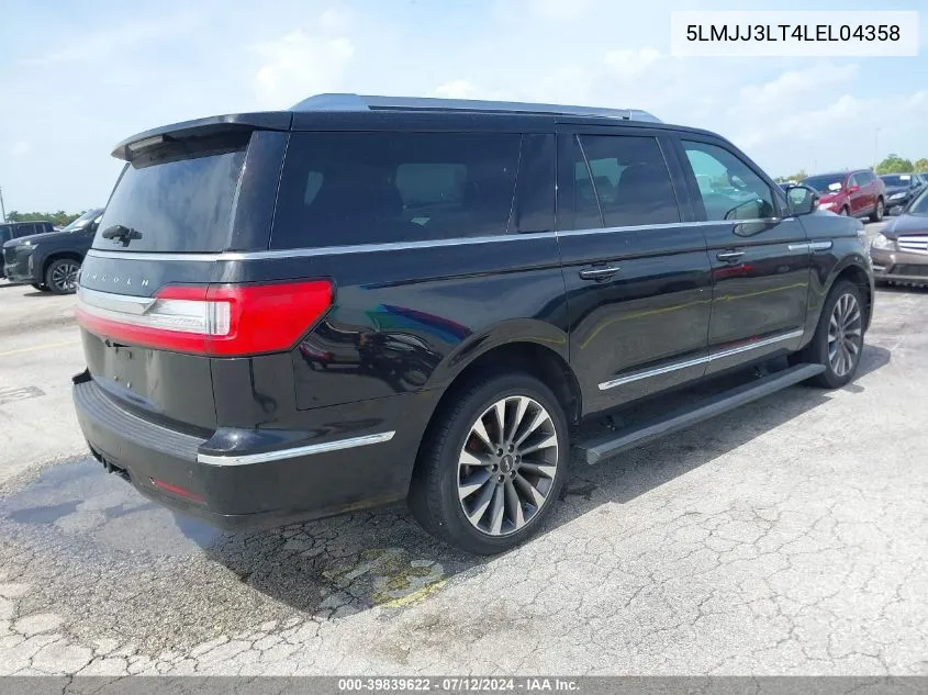 2020 Lincoln Navigator Reserve L VIN: 5LMJJ3LT4LEL04358 Lot: 39839622