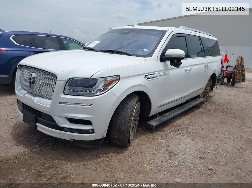 2020 Lincoln Navigator Reserve L VIN: 5LMJJ3KT5LEL02345 Lot: 39840762