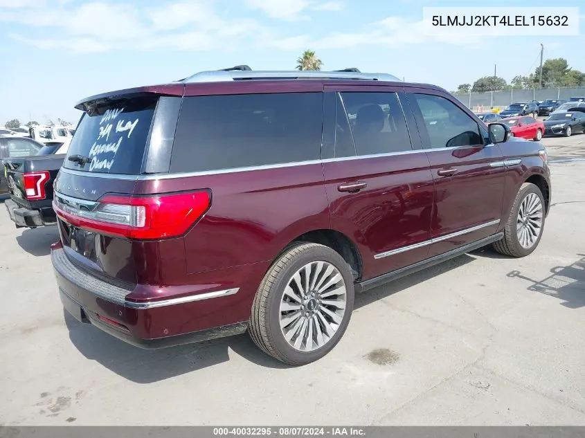 2020 Lincoln Navigator Reserve VIN: 5LMJJ2KT4LEL15632 Lot: 40032295