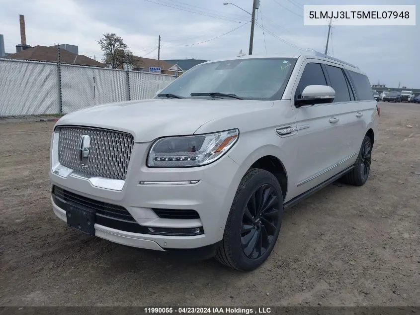 2021 Lincoln Navigator L Reserve VIN: 5LMJJ3LT5MEL07948 Lot: 11990055