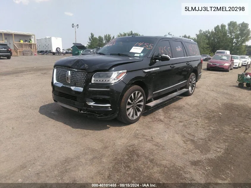 2021 Lincoln Navigator Reserve L VIN: 5LMJJ3LT2MEL20298 Lot: 40101455