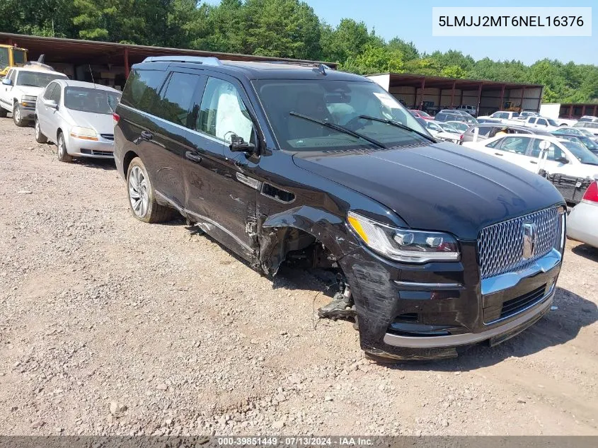 2022 Lincoln Navigator VIN: 5LMJJ2MT6NEL16376 Lot: 39851449