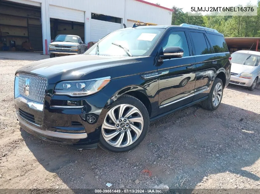 2022 Lincoln Navigator VIN: 5LMJJ2MT6NEL16376 Lot: 39851449