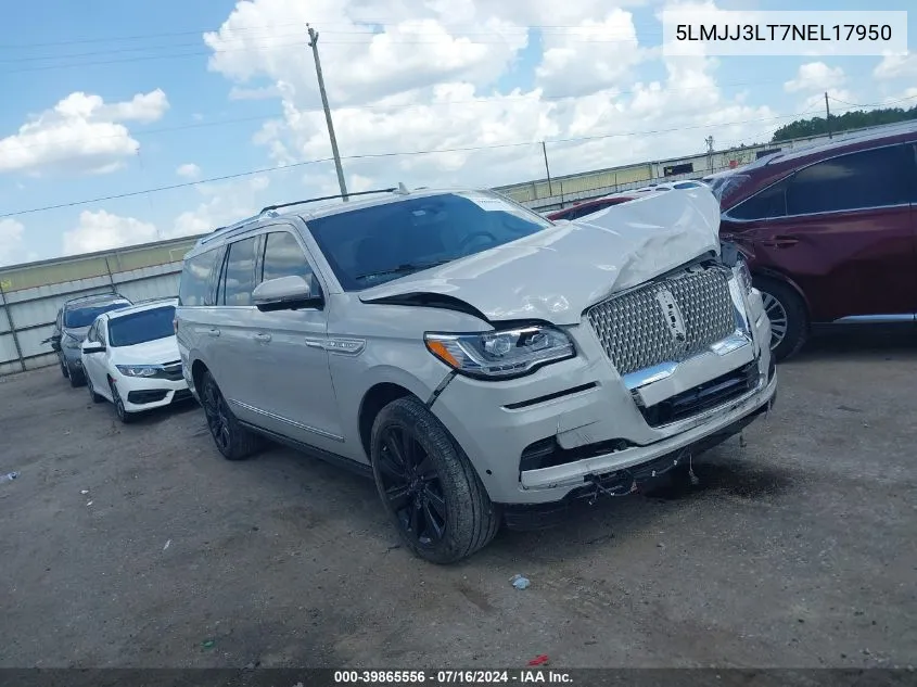 2022 Lincoln Navigator Reserve L VIN: 5LMJJ3LT7NEL17950 Lot: 39865556