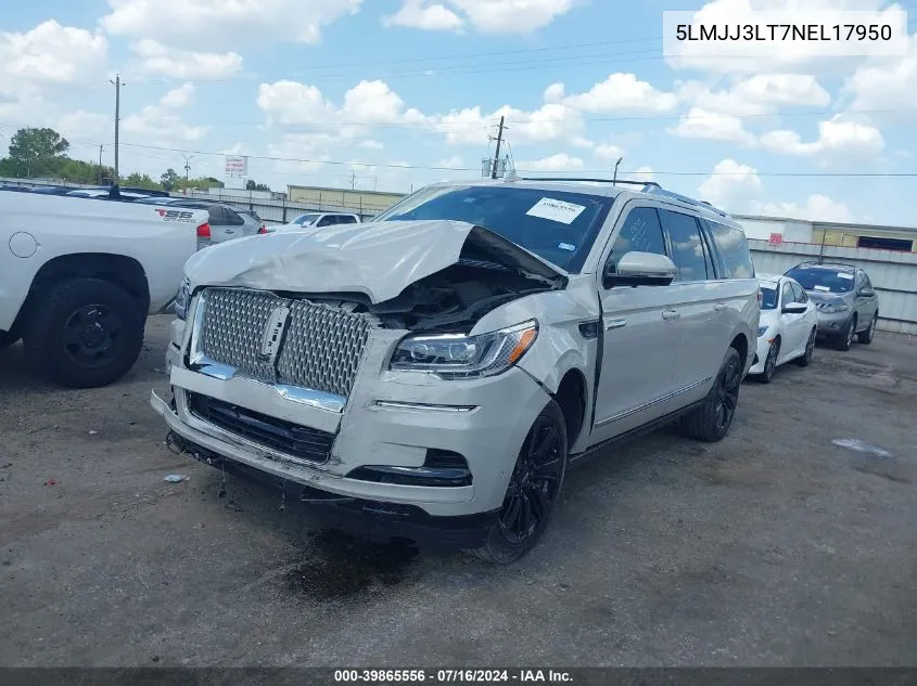 2022 Lincoln Navigator Reserve L VIN: 5LMJJ3LT7NEL17950 Lot: 39865556